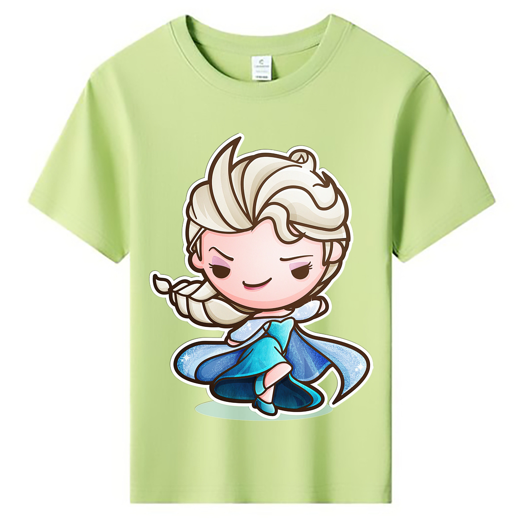 （画像用） アナと雪の女王 アンナ エルサ Frozen Anna Elsa 綿100％キッズTシャツ（フロントプリント）